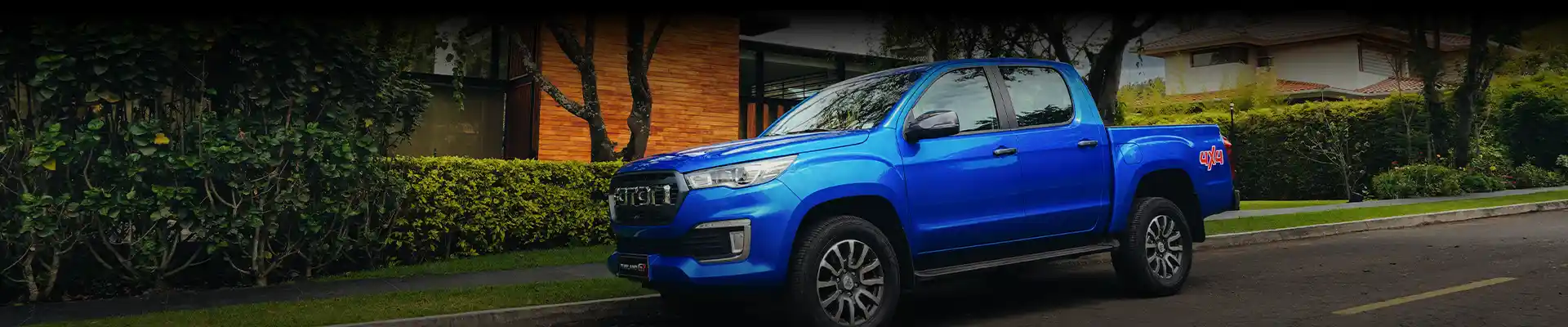 Contact - Image of blue foton double cab